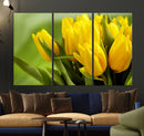 Wall Art Yellow Tulips Canvas Print by MyGreatCanvas | Canvas Wall Art Prints | Photo Prints & Wall Decor
