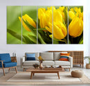 Wall Art Yellow Tulips Canvas Print by MyGreatCanvas | Canvas Wall Art Prints | Photo Prints & Wall Decor