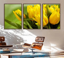 Wall Art Yellow Tulips Canvas Print by MyGreatCanvas | Canvas Wall Art Prints | Photo Prints & Wall Decor