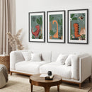Green Dinosaur Nursery Decor Kids Room Wall Art by Wall Art Set