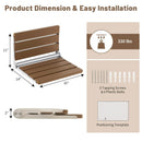 Wall-Mounted Foldable Waterproof HIPS Bathroom Bench by LJGDeals