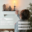 Distressed White Wood Wall Shelf by Decor Steals