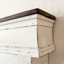 Distressed White Wood Wall Shelf by Decor Steals