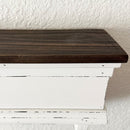 Distressed White Wood Wall Shelf by Decor Steals