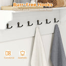 Wall Hooks with Shelf 31.5inch Wooden Coat Rack with 6 Hooks for Hats Towels Purses Robes by LJGDeals