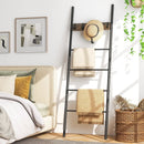 Wall-Leaning Decorative Blanket Holder with 5 Removable Hooks by LJGDeals