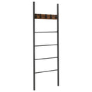 Wall-Leaning Decorative Blanket Holder with 5 Removable Hooks by LJGDeals