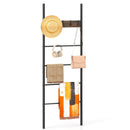 Wall-Leaning Decorative Blanket Holder with 5 Removable Hooks by LJGDeals