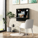 Wall-Mount Folding Desk with Storage Shelves and Drawer