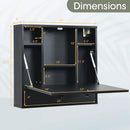 Wall-Mount Folding Desk with Storage Shelves and Drawer by DirectDeals