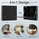 Wall-Mount Folding Desk with Storage Shelves and Drawer by DirectDeals