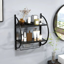2-Tier Wall Mounted Bathroom Towel Rack with Towel Bars by LJGDeals