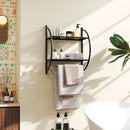 2-Tier Wall Mounted Bathroom Towel Rack with Towel Bars by LJGDeals
