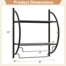 2-Tier Wall Mounted Bathroom Towel Rack with Towel Bars by DirectDeals