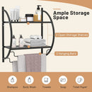2-Tier Wall Mounted Bathroom Towel Rack with Towel Bars by LJGDeals