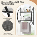 2-Tier Wall Mounted Bathroom Towel Rack with Towel Bars by DirectDeals