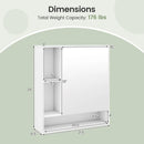 Wall Mounted Bathroom Cabinet with Mirror Single Door by LJGDeals