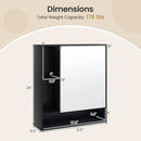 Wall Mounted Bathroom Cabinet with Mirror Single Door by LJGDeals