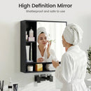 Wall Mounted Bathroom Cabinet with Mirror Single Door by LJGDeals