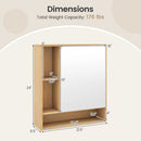 Wall Mounted Bathroom Cabinet with Mirror Single Door by LJGDeals