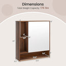 Wall Mounted Bathroom Cabinet with Mirror Single Door by LJGDeals