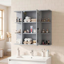 Wall Mounted Bathroom Medicine Cabinet with Mirror - Gray by LJGDeals