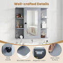 Wall Mounted Bathroom Medicine Cabinet with Mirror - Gray by LJGDeals