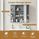 Wall Mounted Bathroom Medicine Cabinet with Mirror - Gray by LJGDeals