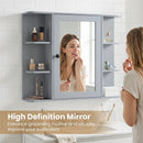 Wall Mounted Bathroom Medicine Cabinet with Mirror - Gray by LJGDeals