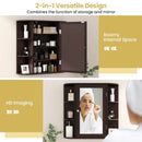 Wall-Mounted Bathroom Mirror Cabinet with Storage Shelves by LJGDeals