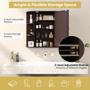 Wall-Mounted Bathroom Mirror Cabinet with Storage Shelves by LJGDeals