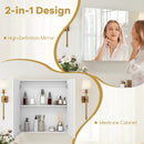 Double Door Bathroom Wall Cabinet with Mirror and Adjustable Shelf by LJGDeals