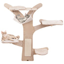 Wall-Mounted Cat Tower with Hammock Platforms and Sisal Scratching Mat-Natural by LJGDeals