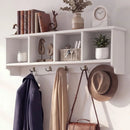 Wall-Mounted Coat Rack with 4 Cubbies and 5 Double Hooks by LJGDeals