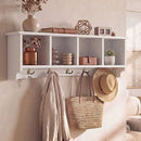 Wall-Mounted Coat Rack with 4 Cubbies and 5 Double Hooks by LJGDeals