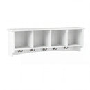 Wall-Mounted Coat Rack with 4 Cubbies and 5 Double Hooks by LJGDeals