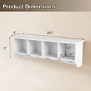 Wall-Mounted Coat Rack with 4 Cubbies and 5 Double Hooks by LJGDeals