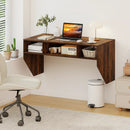Wall-Mounted Computer Desk Floating Laptop Desk with 3 Storage Compartments by LJGDeals