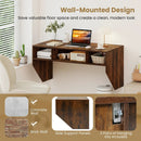 Wall-Mounted Computer Desk Floating Laptop Desk with 3 Storage Compartments by LJGDeals