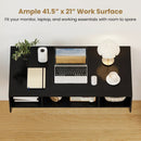 Wall-Mounted Computer Desk Floating Laptop Desk with 3 Storage Compartments by LJGDeals