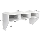 Wall Mounted Floating Computer Table Desk Storage Shelf-White by LJGDeals