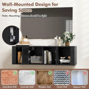 Wall Mounted Floating 2 Door Desk Hutch Storage Shelves by LJGDeals