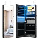 Wall Mounted Jewelry Cabinet with Full-Length Mirror