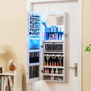 Wall Mounted Jewelry Cabinet with Full-Length Mirror
