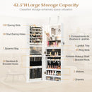 Wall Mounted Jewelry Cabinet with Full-Length Mirror