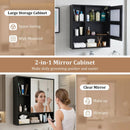 Wall-Mounted Mirror Cabinet with Hidden & Open Storage by LJGDeals