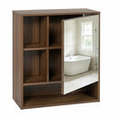 Wall-Mounted Mirror Cabinet with Hidden & Open Storage by LJGDeals