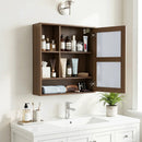 Wall-Mounted Mirror Cabinet with Hidden & Open Storage by LJGDeals