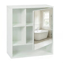 Wall-Mounted Mirror Cabinet with Hidden & Open Storage by LJGDeals