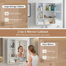 Wall-Mounted Mirror Cabinet with Hidden & Open Storage by LJGDeals